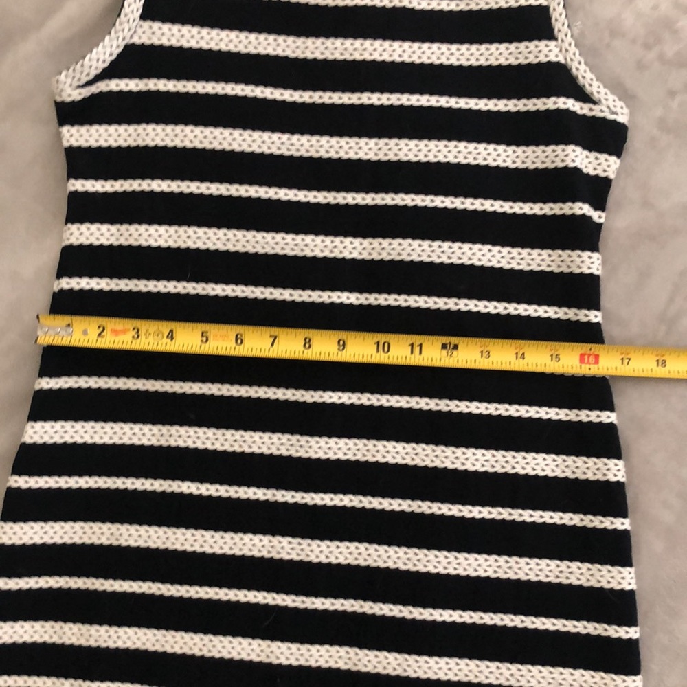 Max Studio Dress Black/Cream Knit Lines - Medium - Picture 11 of 13